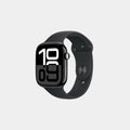 Apple Watch Series 10 GPS + Cellular 46mm Jet Black Aluminium Case with Black Sport Band - M/L 