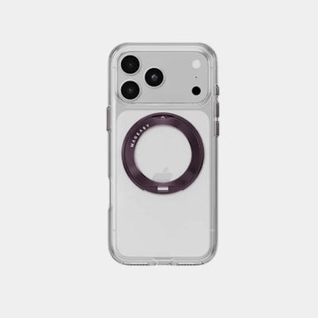 Mageasy  Bright 360 MagSafe Never Yellowing Rotating Ring Clear Case for Apple iPhone 18 Pro/iPhone 17 Pro | 16-Ft Military Grade Protection | Camera Control Cutout Design | MPH18P458TN26 - Transparent/Nebula