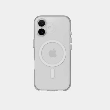 Mageasy Bright M Never Yellowing Protective Clear Case With Independent Metal Buttons For Iphone 17|MPH173394WN25-Transparent/White Ring