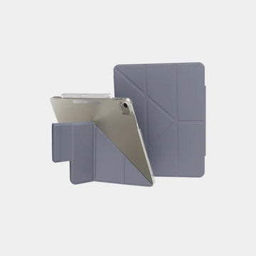 Mageasy Facet Case with Pencil Holder for 2024 iPad Air 13"/2022~2018 iPad Pro 12.9" - Alaskan Blue