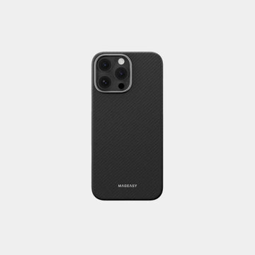 Mageasy Kev M Aramid Fiber Protective Case For 2024 iPhone 16 Pro Max 600D - Black