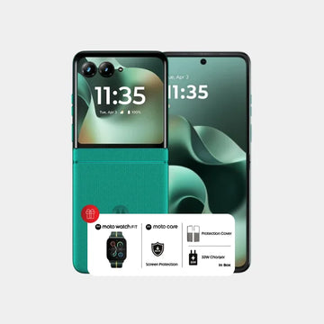 Motorola Razr 70 24GB 256GB (Moto Watch Fit,Moto Care,Screen Protection,Protection Cover & 33W Charger)- Pantone Sporting Green