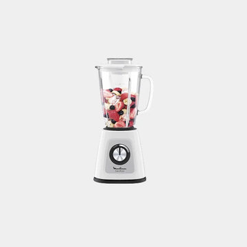 Moulinex Blender | 1.75 Glass Jar Capacity ,500W |Grinder,Grater ,Ice Crusher | LM438127 - White