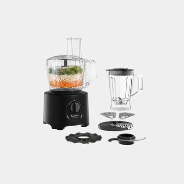 Moulinex Food Processor | Easy Force 2.4 L Food Processor | 800 W| 6 Attachments | 25 Functions |Easy to Use | Black | FP247827