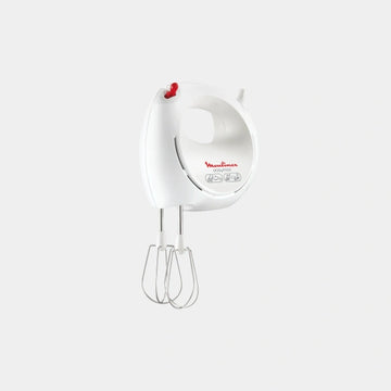 Moulinex Hand Mixer | 200W | 2 Speeds | 2 Stainless Steel Whisks | 2 Plastic Whisks | HM250127