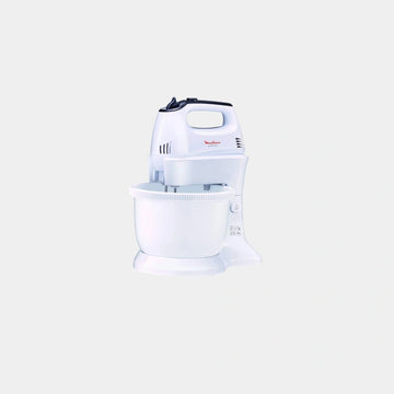 Moulinex Hand Mixer | 300W |  5 Speeds | Quick Mix with Plastic Bowl | 2 Stainless Steel Whisks | 2 Stainless Steel Dough Hooks | HM311127