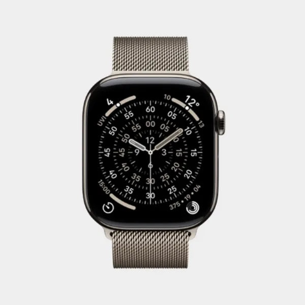 Apple Watch Series 11 GPS + Cellular 42mm Natural Titanium Case with Natural Milanese Loop - MF8P4