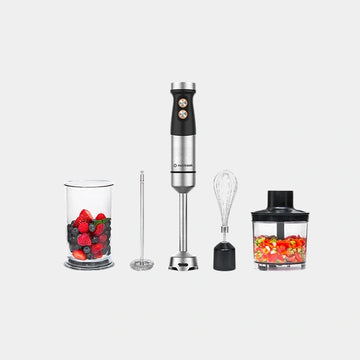 Nutricook 1200W DC motor Hand Blender With 700ml beaker|500ml Chopping Bowl| Stainless Steel Blades| Wisk with 20 variable speed 4in1 Blend,chop,whisk,froth | NC-HB100