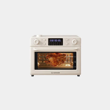 Nutricook Baker’s Oven 12-in-1 Air Fryer Toaster Oven 30L with Steam Infusion | 360° Turbo Convection, Rotisserie | Stainless steel inner cavity, countertop friendly|Beige|NC-AFTO330BG
