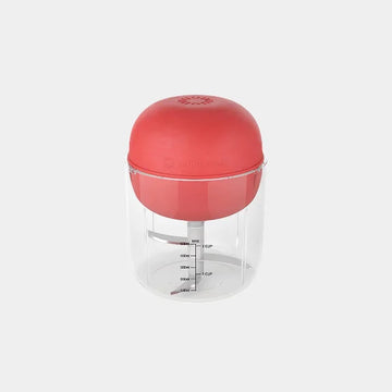 Nutricook Choppi Cordless Rechargeable Chopper | 1600 RPM Speed | 500ml BPA-Free Tritan Bowl | 4000mAh Battery | Quad Stainless Steel Blades | CH600R-ME - Red