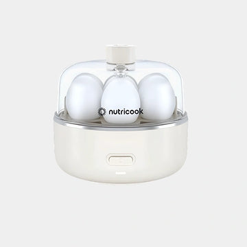 Nutricook Egg Cooker 2 – Quick Electric Egg Boiler, Multiple Boil Level Settings, Compact Countertop Breakfast Cooker - Sand | EC207ME-S