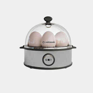 Nutricook Egg Cooker | 7 Eggs Capacity | One Touch Cooking | Auto Shut-Off | Temp Control System | Measuring Cup | NC-EC360 - Stainless Steel