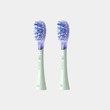 Oclean Ultra White UW01 Brush Head | Delicate Tounge Cleaner | FlexFit Tech Brush Head | 2 Pack | C04000252 - Green