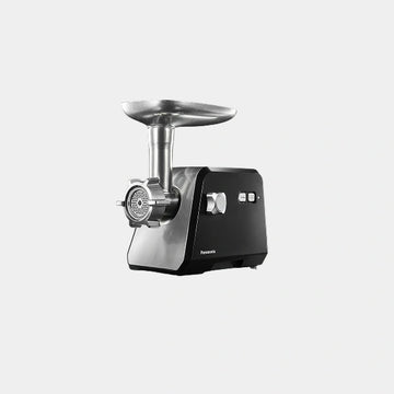 Panasonic 2000W Powerful Meat Grinder, 3.4Kg mincing/min, Durable Die-Cast Aluminium Hopper Plate, 3 Cutting Plates, Sausage & Kubbe Attachment,Cleaning Brush, Made in Japan Blade - |MK-GX2010KTZ|