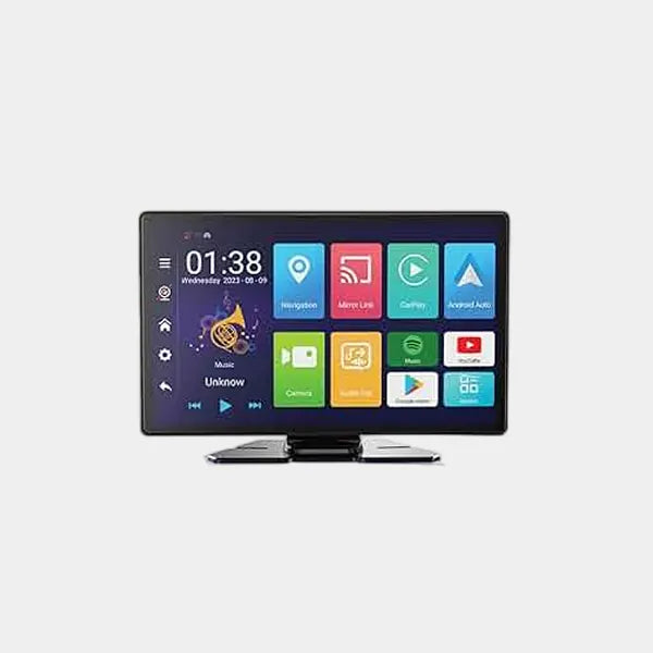 Porodo 9-Inch Android Carplay Tablet & DVR Unlimited Multimedia & Video Recording-Black