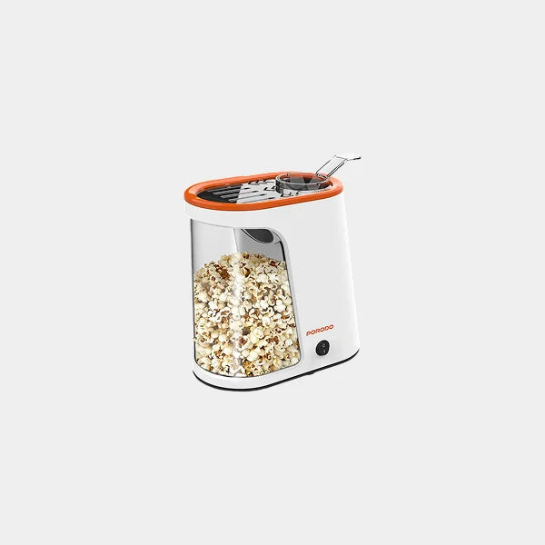Porodo Lifestyle Air-Popped Popcorn Maker - White/Orange