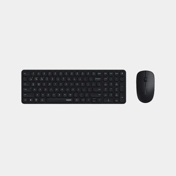 Rapoo 9320M Multi-Mode Wireless Optical Mouse & English/Arabic Keyboard Combo - Dark Grey