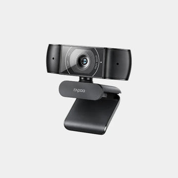 Rapoo C200 Web Camera 720P, HD Webcam with Microphone, Rapoo USB Computer Camera, Built-in Dual Noise Reduction Mics, 100-degree Wide Angle lens, Plug and Play, for Zoom/Skype/Teams, Conferencing and Video Calls