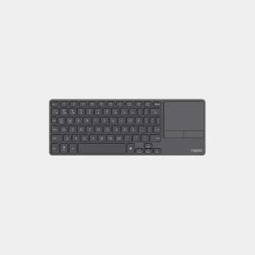 Rapoo E900T Multi Mode Wireless TouchPad Keyboard | 73 Scissor Keys | 6 Media Keys | Upto 13 Months Battery Life | Compatible with MacOS and WIndows | BT4.0/5.0 and 2.4Hz Tri-Mode Wireless Connectivity - Dark Grey