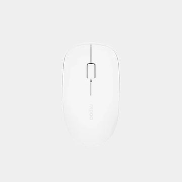 Rapoo M200 Silent Multi-Mode Wireless Optical Mouse | Bluetooth and Wireless 2.4 GHz | Upto 2400DPI Adjustable | 4 Buttons | 10G Acceleration | Upto 12 Months Battery Life | Compatible with iOS and WIndows - White