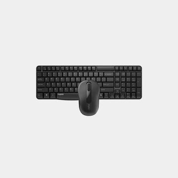 Rapoo X1800S Wireless Multimedia Keyboard & Optical Mouse - Black