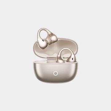 Realme Buds Clip Open Ear Wireless Earbuds with 11mm Dual Magnet Drivers, 3D Spatial Audio, 36H Playtime - Titanium Gold