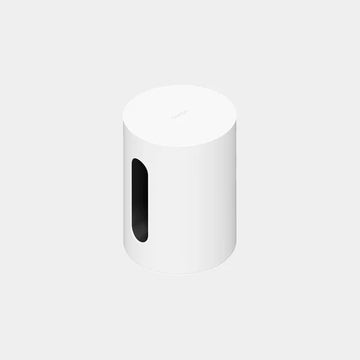 Sonos Sub Mini Compact Wireless Subwoofer | Deep Bass Subwoofer for Sonos Beam, Ray & One | Wi-Fi Connectivity | Dual Force-Cancelling Woofers | SUBM1UK1 - White