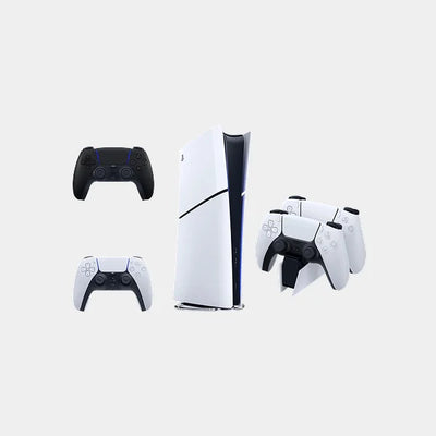 Sony Playstation 5 (PS5) Slim Console Digital Edition 1TB With Ps5 Joystick Controller & Ps5 Charging Station For Dualsense Controller