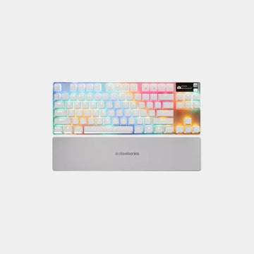 SteelSeries Apex Pro TKL Gen 3 Wired Gaming Keyboard | OmniPoint 3.0 Switches | Adjustable Actuation | OLED Display + RGB Lighting | Fast and Precise Inputs | Esports TKL Design | SS-KB-APX-PRO-TKL-GEN3-US-WH - White