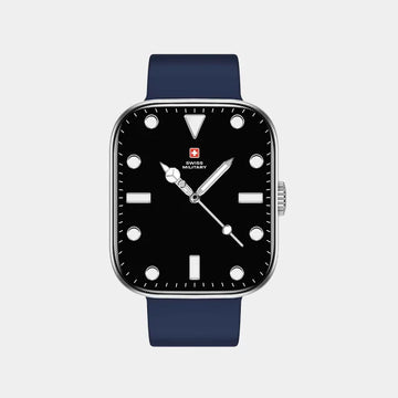 Swiss Military Alps4 Smartwatch ( SM-WCH-ALPS4-SILF-BLUSS ) - Silver Frame With Blue Strap