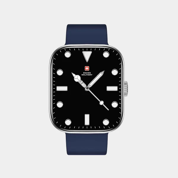 Swiss Military Alps4 Smartwatch ( SM-WCH-ALPS4-SILF-BLUSS ) - Silver Frame With Blue Strap