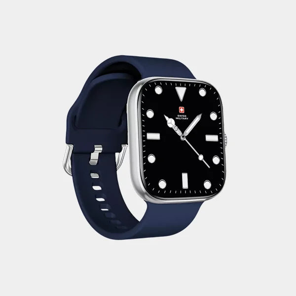 Swiss Military Alps4 Smartwatch ( SM-WCH-ALPS4-SILF-BLUSS ) - Silver Frame With Blue Strap