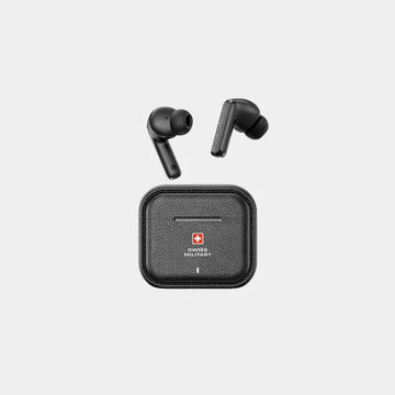 Swiss Military Stereo Earbuds |Victor RT75 Pro TWS With ANC/ENC - Black