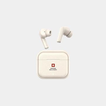 Swiss Military Stereo Earbuds |Victor RT75 Pro TWS With ANC/ENC - Cream