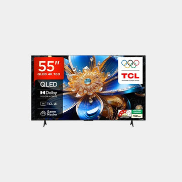 TCL 55 4K QLED| HDR10+| Google TV| DCI- 450Nits Peak| HVA Panel| AiPQ| 120Hz Accelerator| 2.1HDMI| Game Master| Dolby V&A| Apple HomeKit|55T6D