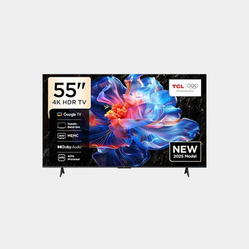 TCL 55''4k UHD Google TV 'AiPQ Processor MEMC 60HZ|Apple HomeKit|HVA Panel| Bluetooth5.4|Game Master|2.1HDMI 55P6L