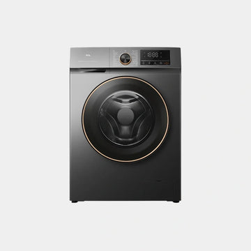 TCL 8Kg Front Load Washing Machine | 1200 RPM | Direct Drive Inverter Motor | 15 Programs | Drum Clean | Delay Start | Child Safety Lock | Honeycomb Drum | P208FLG - Grey