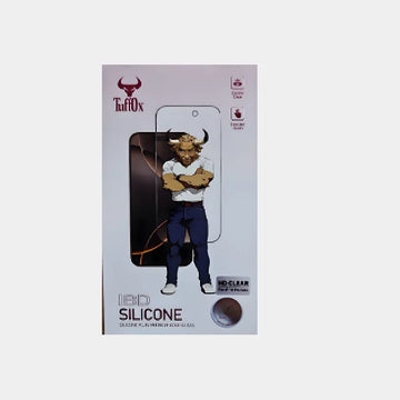 Tuffox 18D Silicone  Plus Premium  Edge  Glass  For  iphone  14 Pro Max - Clear