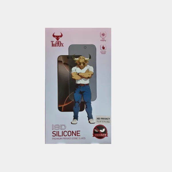 Tuffox  18D Silicone  Plus Premium  Edge  Glass  for  iphone 14 Pro  Max - Privacy