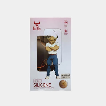 Tuffox  18D Silicone  Plus  Premium Edge  Glass  for  iphone 15 Pro - Clear