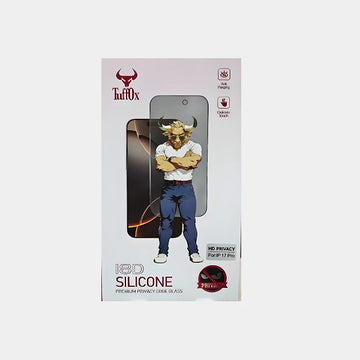 Tuffox 18D Silicone  Plus  Premium  Edge  Glass for  iphone  17 Pro  - Privacy