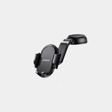 UGREEN Waterfall-Shaped Suction Cup Phone Mount, sleek design with carbon fiber texture, ideal for secure phone holding.