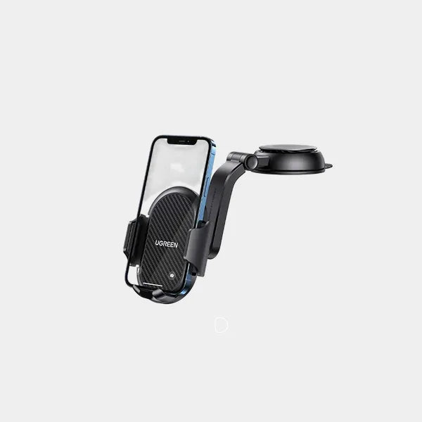 UGREEN Waterfall-Shaped Suction Cup Phone Mount displaying a smartphone holder with a secure suction base.