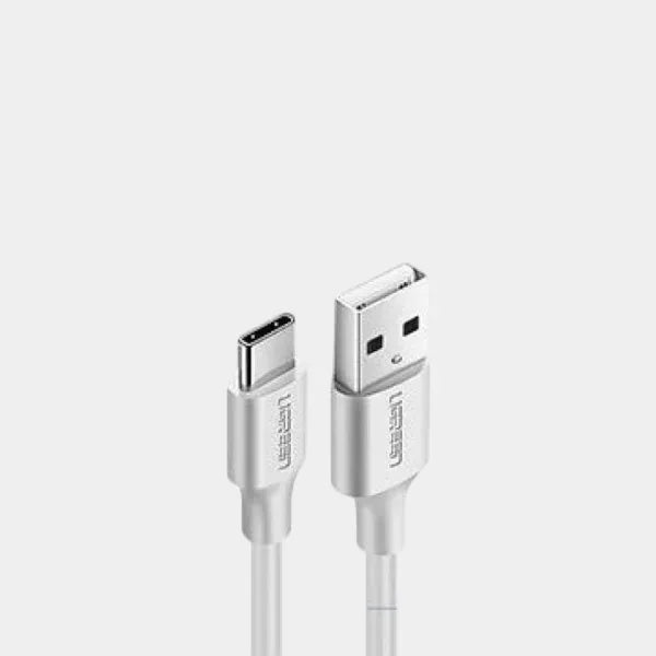 UGreen USB-A 2.0 to USB-C Cable Nickel Plating 2m (White)