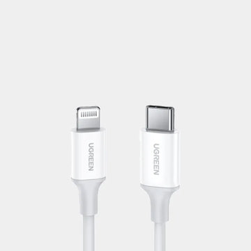 UGreen USB-C to Lightning M/M Cable Rubber Shell 1m (White)