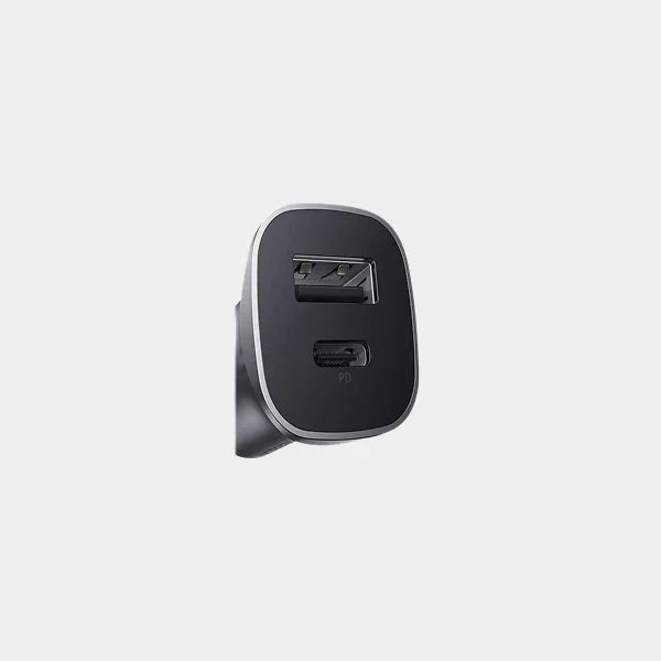 UGreen car charger 30W USB A+ USB C Dual Port Car PD 3.0/QC 3.0 Charger - Grey qatar