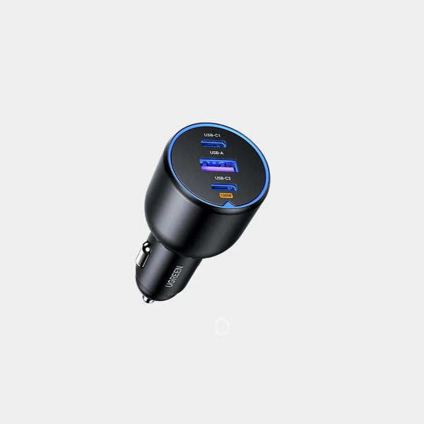 Ugreen 130W Dual USB-C+USB-A Fast Car Charger