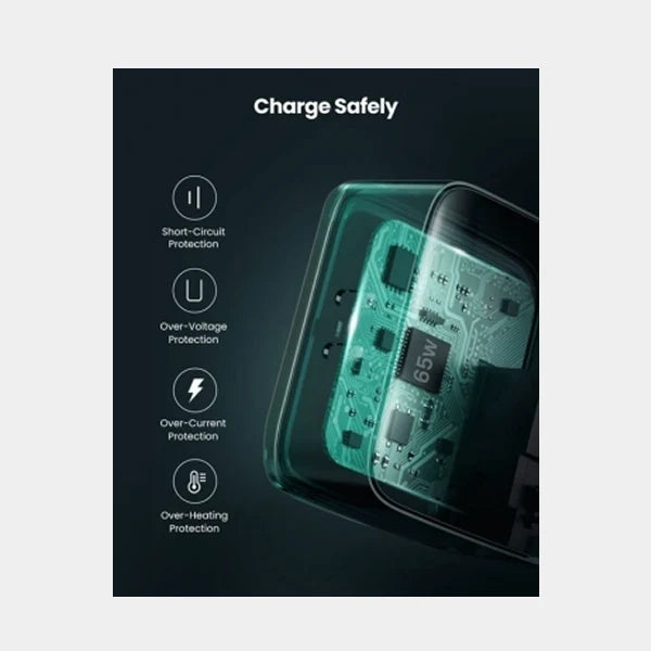 Ugreen CD216 65W 2-Port Power Delivery Fast Charger UK – Black