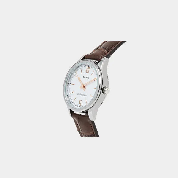 Casio Women Standard Analog Brown Leather Band -LTP-V005L-7B3UDF