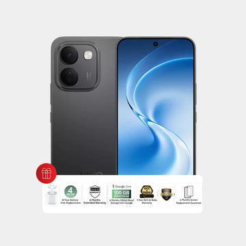 Vivo V80 Lite 5G 8GB 256GB(Earbuds+6 Months screen Replacement Warranty+6 months Extended Warranty  )- Black